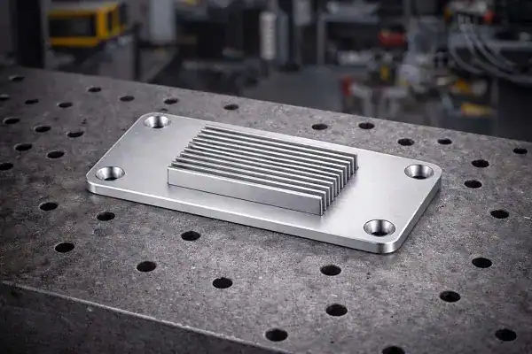 CNC銑床加工鋁合金散熱零件，具備高精度加工與穩定品質控制能力