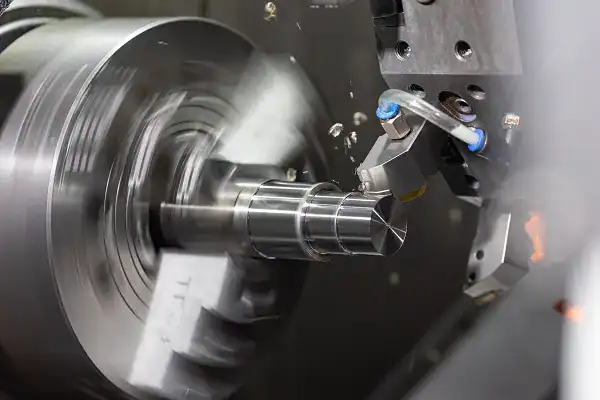 高精度CNC車床加工金屬零件實景